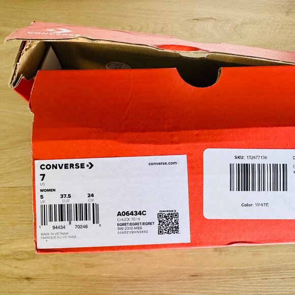 ❤️❤️Rare Converse Chuck 70 3D Charms Hi Women Shoes 7 Flower Stars Heart A06434C - Picture 14 of 15